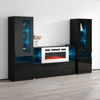 Camberlynn Entertainment Center for TVs up to 75" with Electric Fireplace Included by Wade Logan