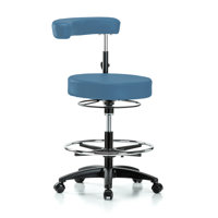 Geloff PERCH Height Adjustable Dental Stool with Procedure Arm and Foot Ring | Medium Bench Height 22.5-28" by Orren Ellis