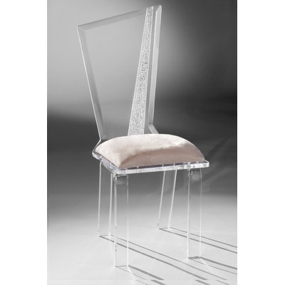 Jackquelin Upholstered Side Chair in clear by Brayden Studio