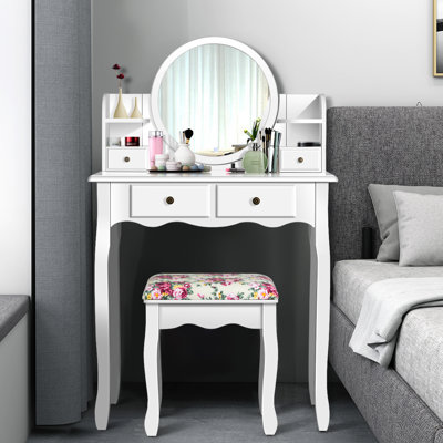 Clarkson Vanity Set with Mirror by Rosdorf Park