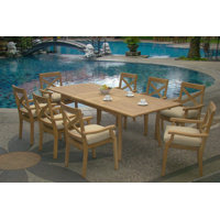Nathanial Luxurious Long Teak Dining Set