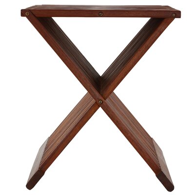 Brecksville Solid Wood Folding Accent Stool by Union Rustic