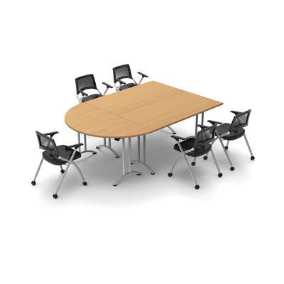 Albina 5 Person Conference Meeting Tables with 5 Chairs Complete Set by Inbox Zero