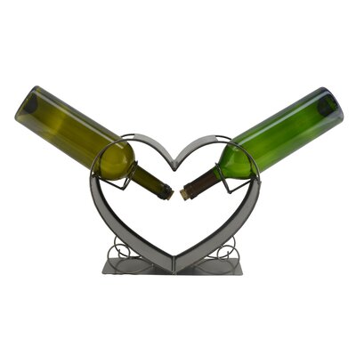 Prieto Heart 2 Bottle Tabletop Wine Bottle Rack by Mercer41