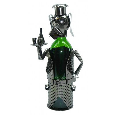 Kafton Dog Waiter 1 Bottle Tabletop Wine Bottle Rack