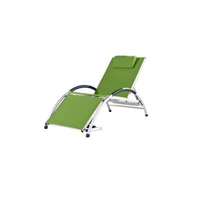 Vivere Dematteo Aluminum Reclining Dockside Lounger Made with Premium Phifertex Outdoor Fabric