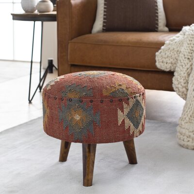 Caruthers Solid Wood Decorative Stool by Loon Peak