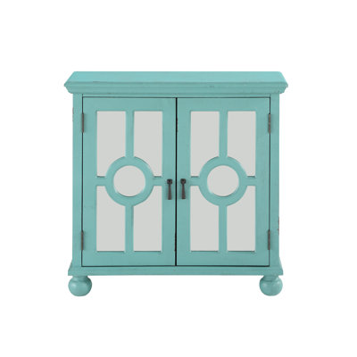 Colusa Classic Storage Cabinet 1pc Modern Traditional Accent Chest with Mirror Doors Pendant Pulls Wooden Furniture Living Room Bedroom by House of Hampton
