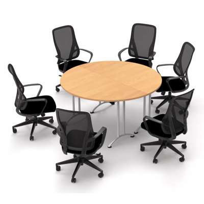 Hagar Circular Conference Table and Chair Set by Symple Stuff
