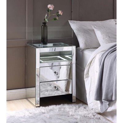 Decatur 2-Drawer Nightstand in Mirrored by House of Hampton