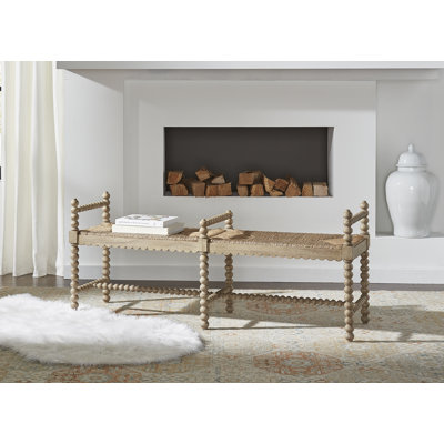 Emmalee Wood Bench by Rosecliff Heights