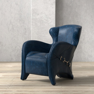 Mcandrews 31" Wide Tufted Top Grain Leather Armchair