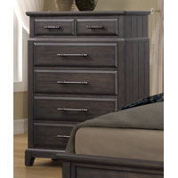 Kreutzer 5 Drawer Espresso Chest by Gracie Oaks