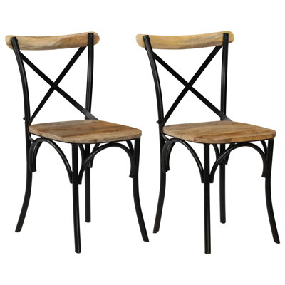 Cross Chairs Solid Mango Wood by East Urban Home
