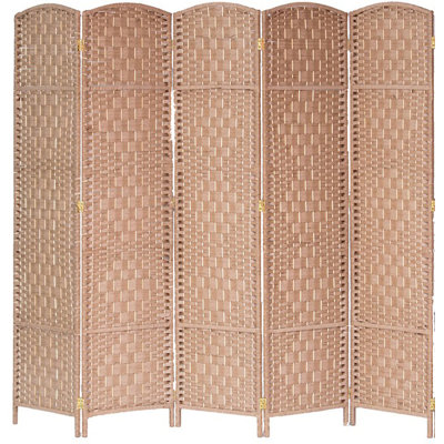 Andreu Folding Room Divider Screen Bamboo Woven Insert 71" High by Winston Porter