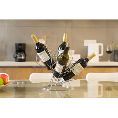 Canfield Diamond 4 Bottle Tabletop Wine Bottle Rack by Mercer41