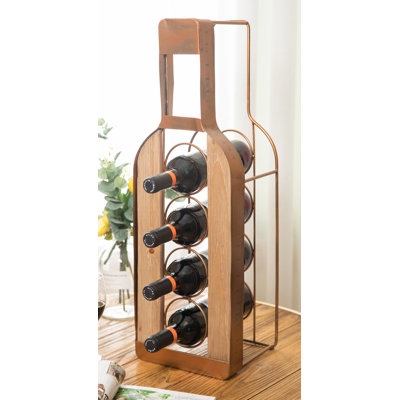 Veans Bottle Shaped 4 Bottle Tabletop Wine Bottle Rack by Red Barrel Studio