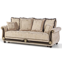 Mishonda Americano 95 in. Fabric Upholstered 3-Seater Twin 3-in-1 Sleeper Sofa Bed with Storage