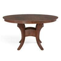 Crescent Base Pedestal Dining Table by Red Barrel Studio