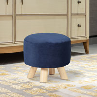 Cenka Round Ottoman Footrest Stool by 17 Stories