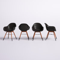 Alyisa Wood Modern Patio Dining Chairs by Lark Manor