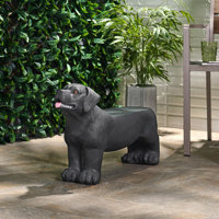 Romer Labrador Dog Concrete Garden Bench by Winston Porter