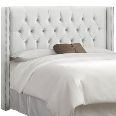 Dwyer Velvet Upholstered Wingback Headboard by Red Barrel Studio
