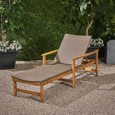 Amant 78.75" Long Reclining Acacia Single Chaise by Union Rustic