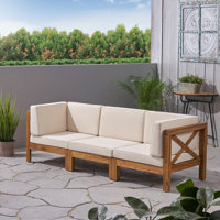 Patio Sofa with Cushions by Highland Dunes