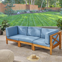 Patio Sofa with Cushions by Highland Dunes