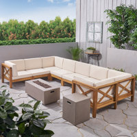 Stickland Outdoor 10 Piece Sectional Seating Group with Cushion