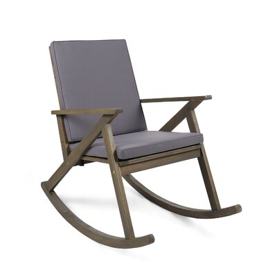 Ossu Outdoor Rocking Chair with Cushions by Union Rustic