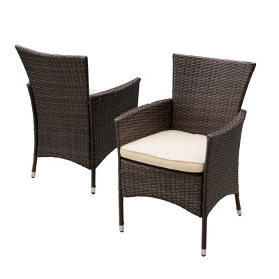 Alfiero Patio Dining Chair with Cushion by Brayden Studio