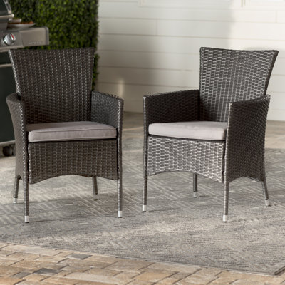 Alfiero Patio Dining Chair with Cushion by Brayden Studio