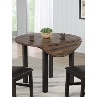 Mellor Drop Leaf Solid Wood Dining Table by Three Posts