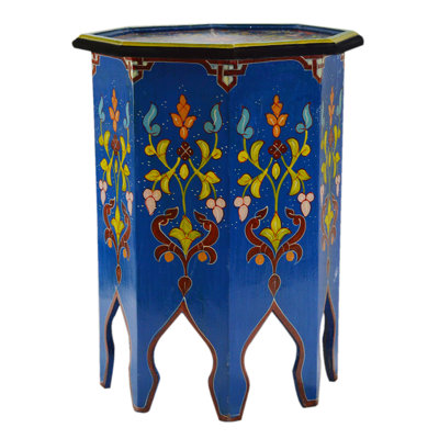Handmade Moroccan Table Blue by Bungalow Rose