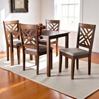 Fraserburgh Caron Modern and Contemporary Upholstered Wood 5-Piece Dining Set by Red Barrel Studio