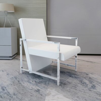 Cube Armchair Faux Leather by Orren Ellis