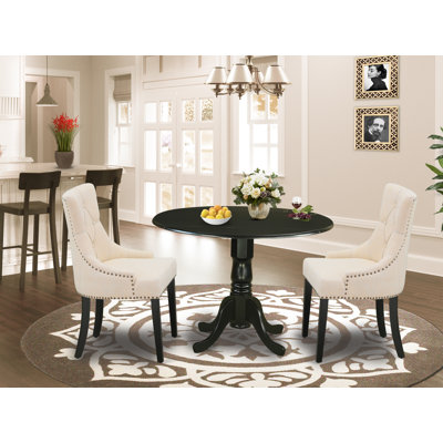 Mckey Drop Leaf Rubberwood Solid Wood Dining Set by Canora Grey