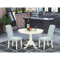 3 Piece Solid Wood Dining Set by One Allium Way
