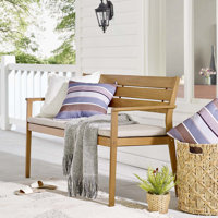 Viewscape Outdoor Patio Ash Wood Loveseat by Modway by Modway