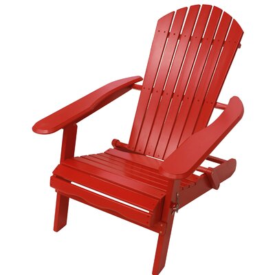 Alilyana Solid Wood Folding Adirondack Chair by August Grove
