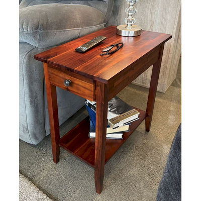 Aiydan Solid Wood End Table with Storage by Lark Manor