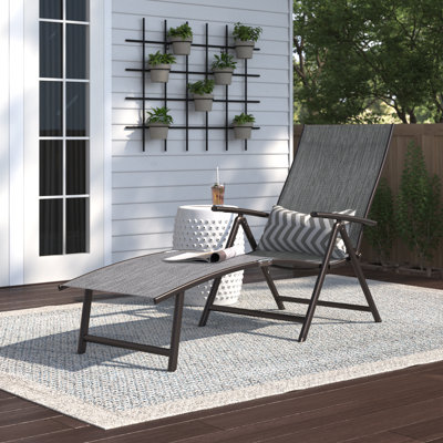 Cllgone Folding and Reclining Aluminum Outdoor Chaise Lounge by Zipcode Design