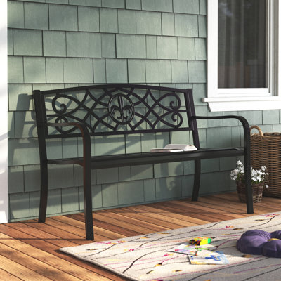 Steel Garden Bench by Alcott Hill