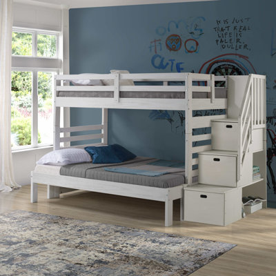 Huseman Twin Over Full Solid Wood Standard Bunk Bed by Viv + Rae