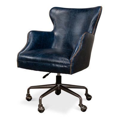 McKellen Genuine Leather Executive Chair by Latitude Run