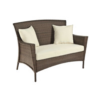 Whisnant Outdoor Garden Loveseat with Cushions by Highland Dunes