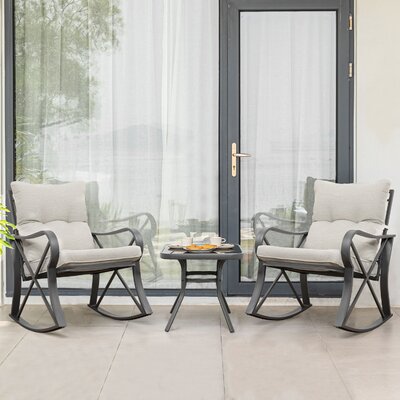 Fultonham 2 - Person Bistro Set with Cushions by Rosalind Wheeler