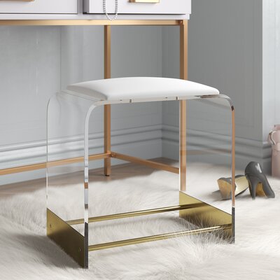 Dahle Plastic Vanity Stool by Willa Arlo Interiors